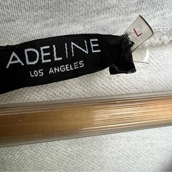 Adeline Women’s Cropped Grey Sweatshirt, Large - Picture 4 of 7